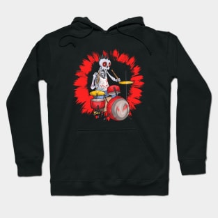 Punk Drummer Skull Hoodie